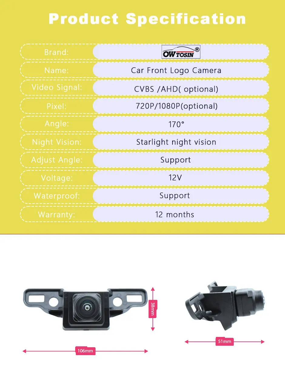

1920*1080P AHD 170 ° Передняя камера с логотипом для Mazda CX-30 CX 30 CX30 DM 2019 2020 2021 2022 2023, автомобильная парковочная камера