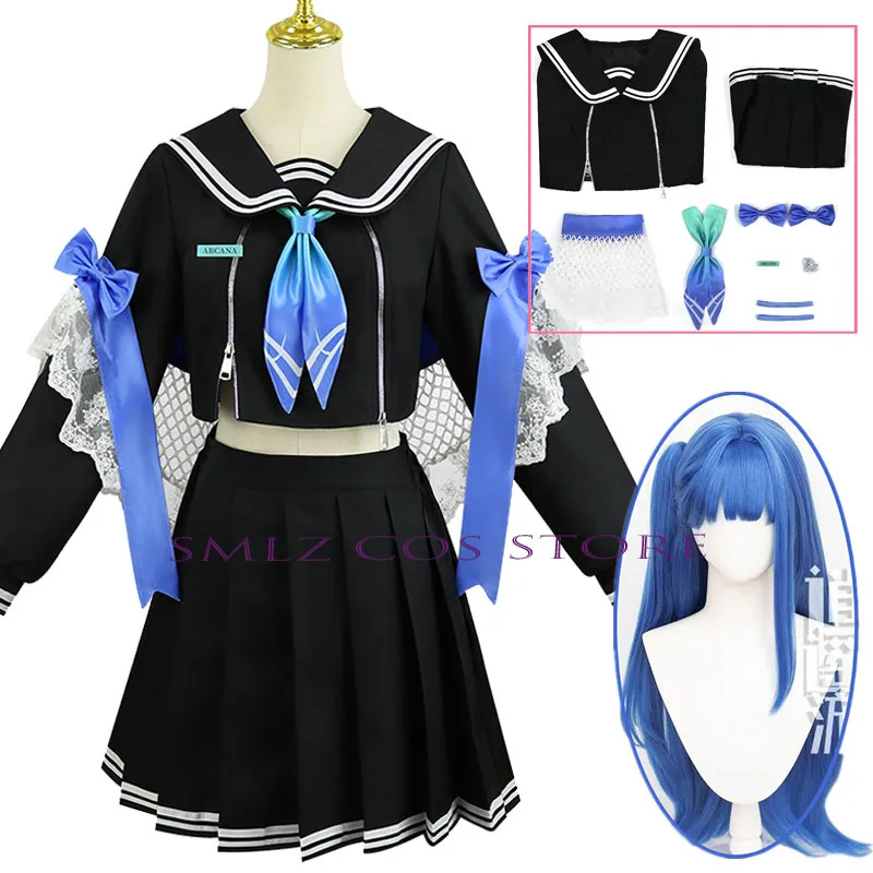 ‌-costume-de-cosplay-alkana-du-jeu-nikke-arcana-jupe-noire-uniforme-jk-ensemble-de-perruque-tenue-de-fete-d'halloween-pour-femme