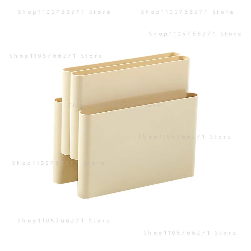 Wholesale Nordic Vintage Magazines Rack Living Room ABS Creative Desktop Decoration Book Rack Floor Bookshelf with Handle Design