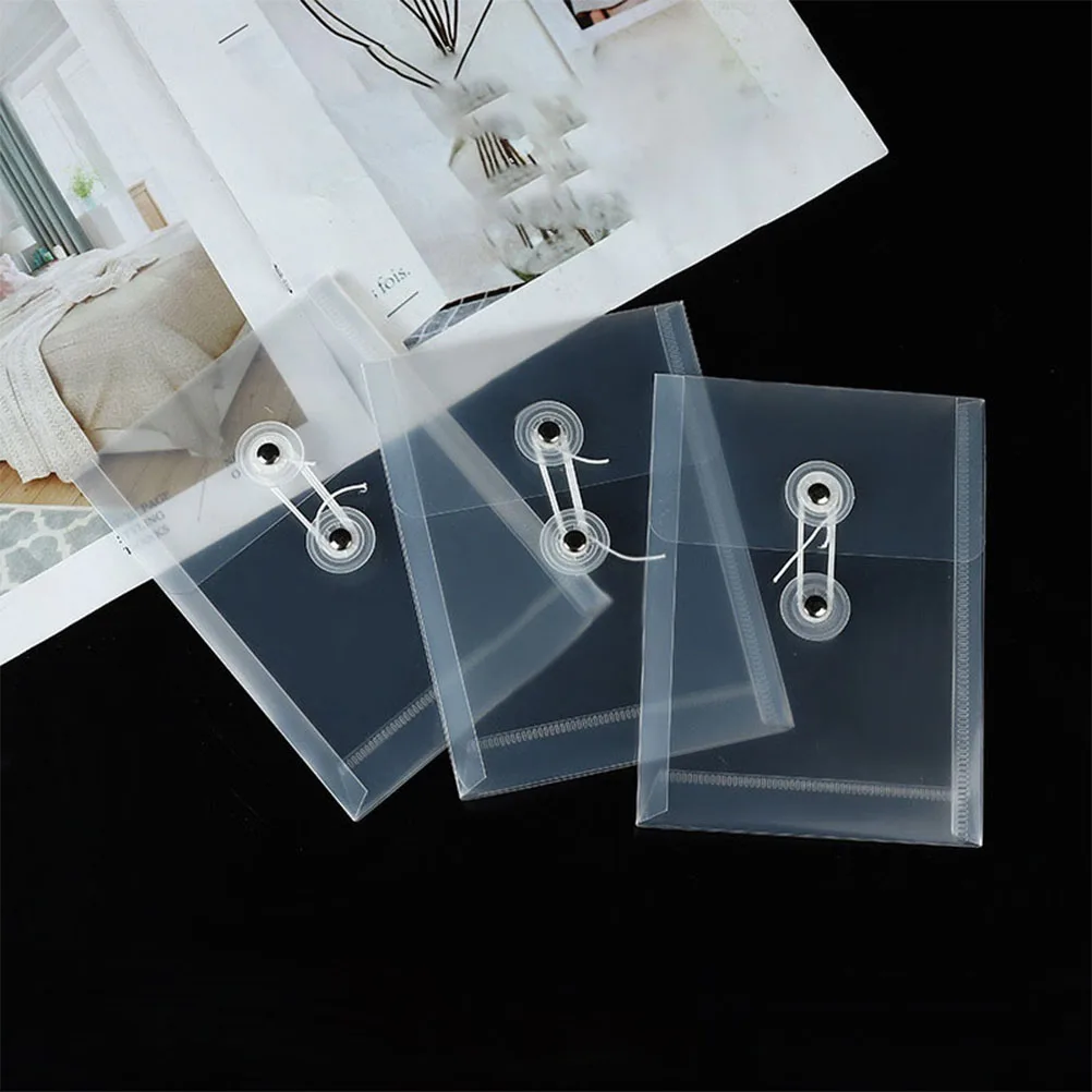 

10 Pcs Transparent Document Bag Office Folders A6 File Storage Bag Horizontal Vertical Style PP Material File ganizer Storage