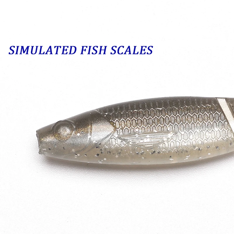 HAIMALUO Artificial Wobblers Fishing Lures Easy Shiner Soft Baits Silicone Shad Worm Bass lure Artificial Tackle Swimbait