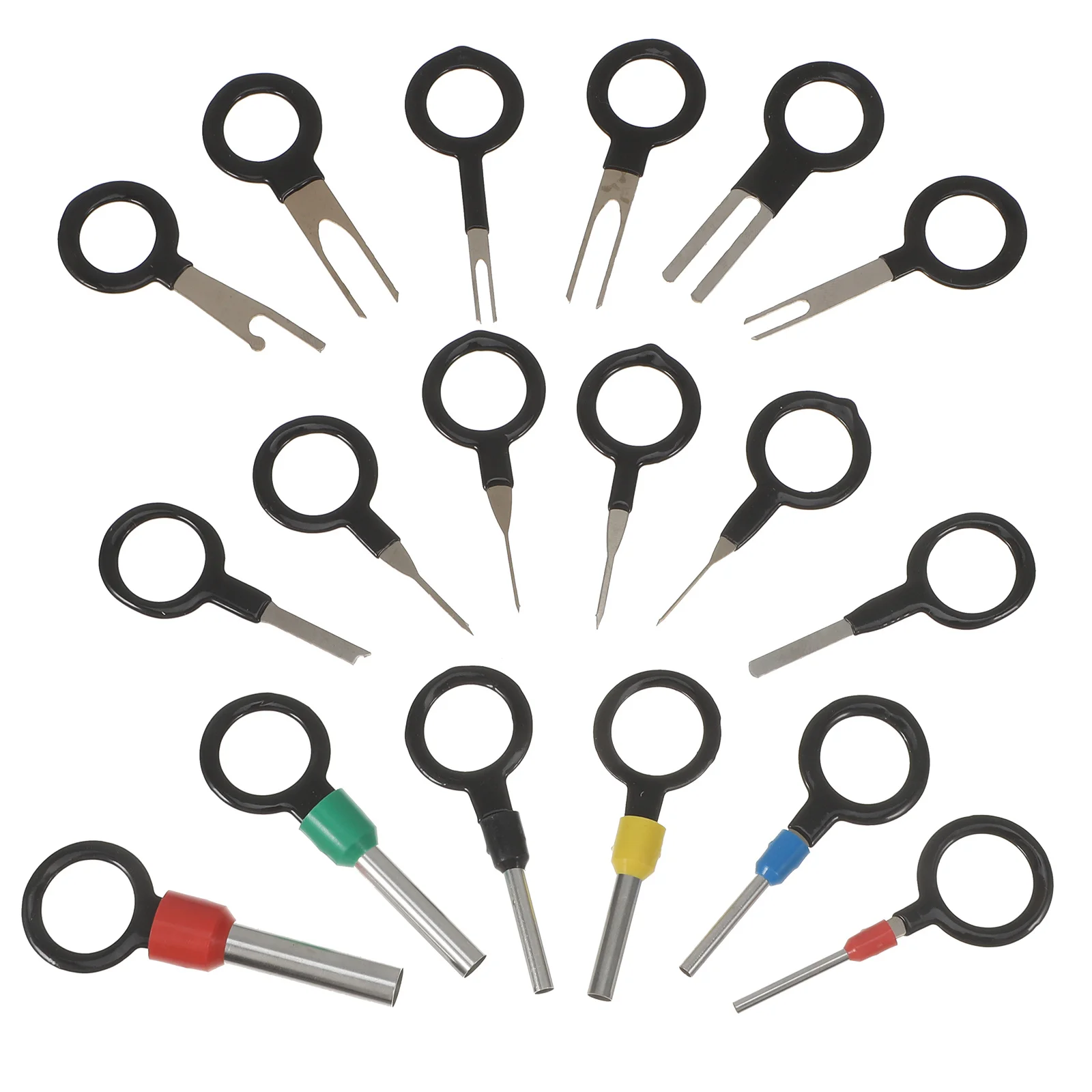 

18Pcs Automotive Terminal Pin Removal Tool Set Pin Extractor Mechanics Wire Harness Depinning Connector Ejector Kit Professional