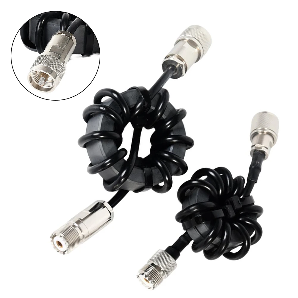 1.8-30MHz Shortwave Choke Coil Magnetic Ring M Male-M Female Interface For HF Shortwave Radio Measurement Tool Accessories