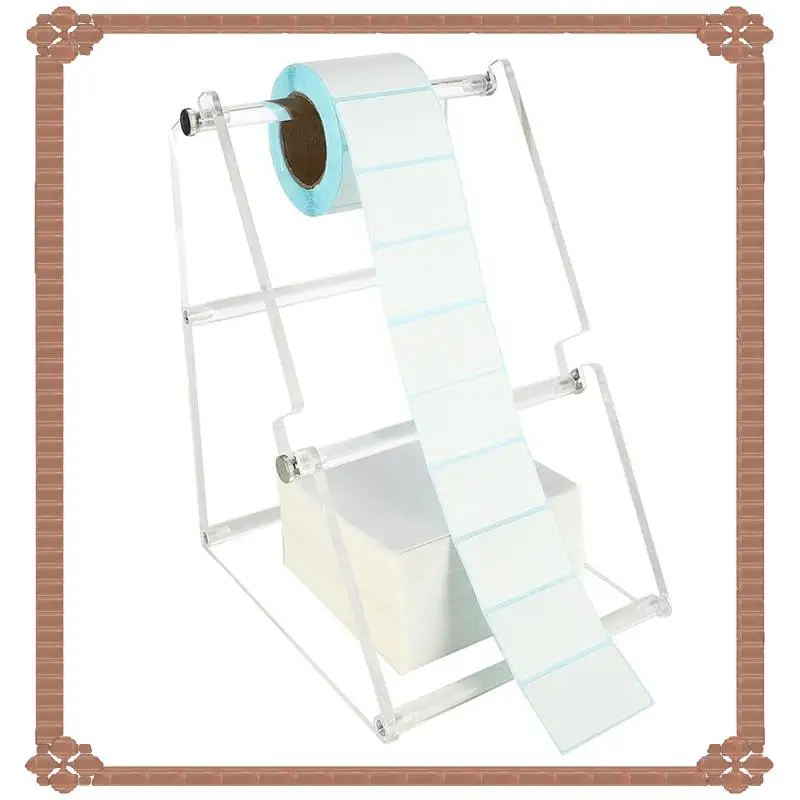 24-Hour Delivery Label Roll Holder For Rolls And Fanfold Labels,Acrylic Label Holder For Thermal Printer,For Desktop Label Print
