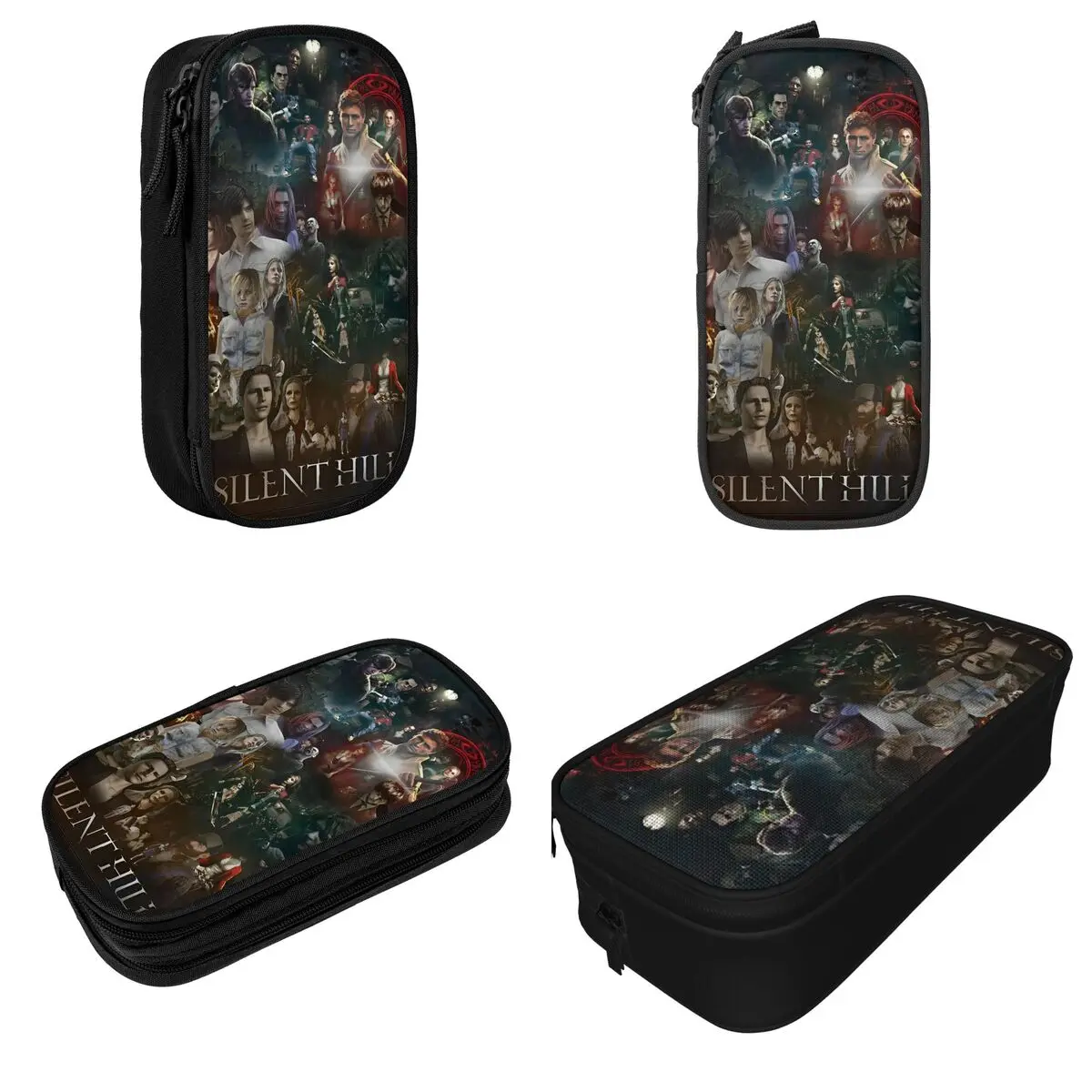 Classic Silent Hill Horror Game Pencil Cases Pyramid Head Gothic Pencil Pouch Pen Box Kids Big Capacity Bags Gifts Accessories