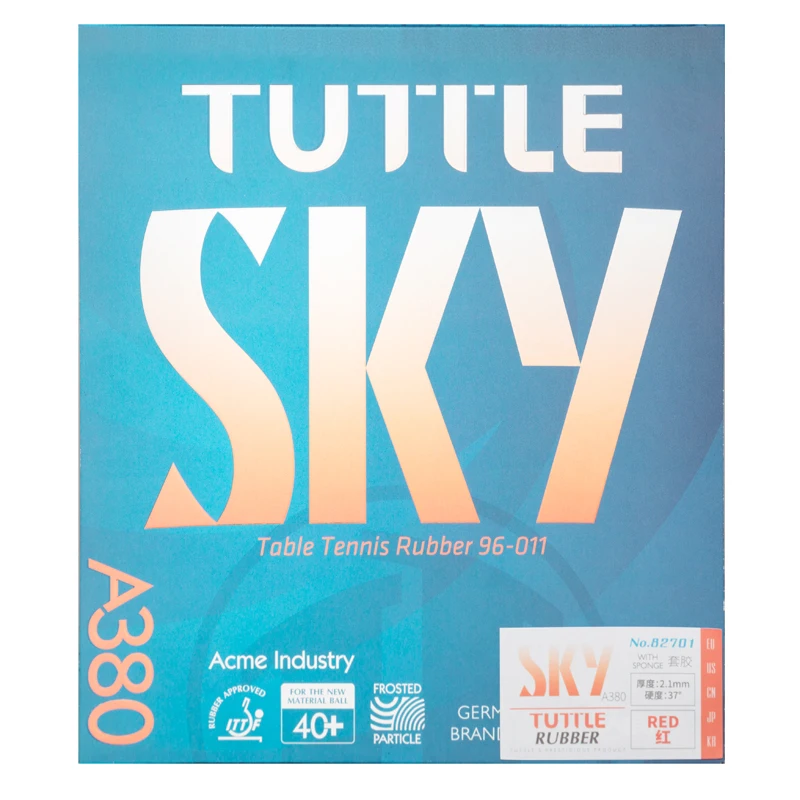 

TUTTLE SKY A380 Table Tennis Rubber Frosted High Friction Rubber Sheet Inner-energy Ping Pong Sponge for Spin Fast Attack