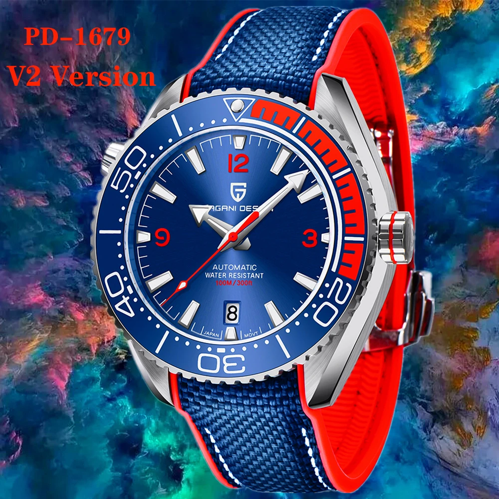 

PAGANI DESIGN Men Automatic Watch Sapphire Luxury Mechanical Wristwatches Stainless Steel Waterproof Watch Men relogio masculino