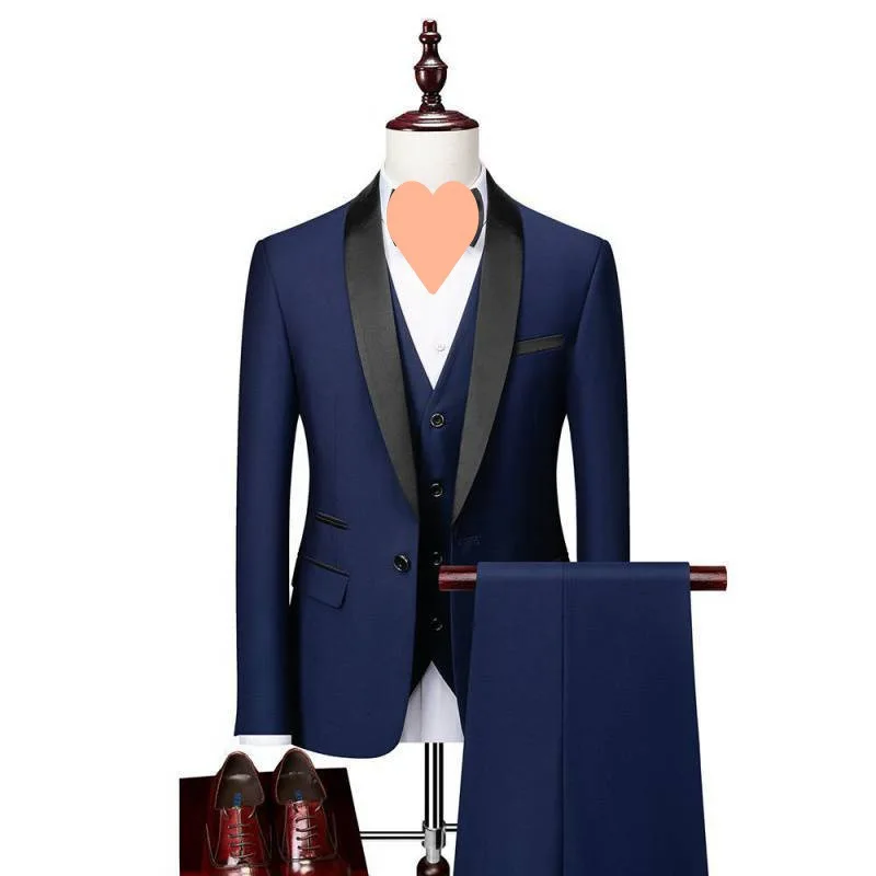 Robe de Mariée pour Homme Tenue Professionnelle Formelle, Décontractée, Version Coréenne, Slim Fit, B279