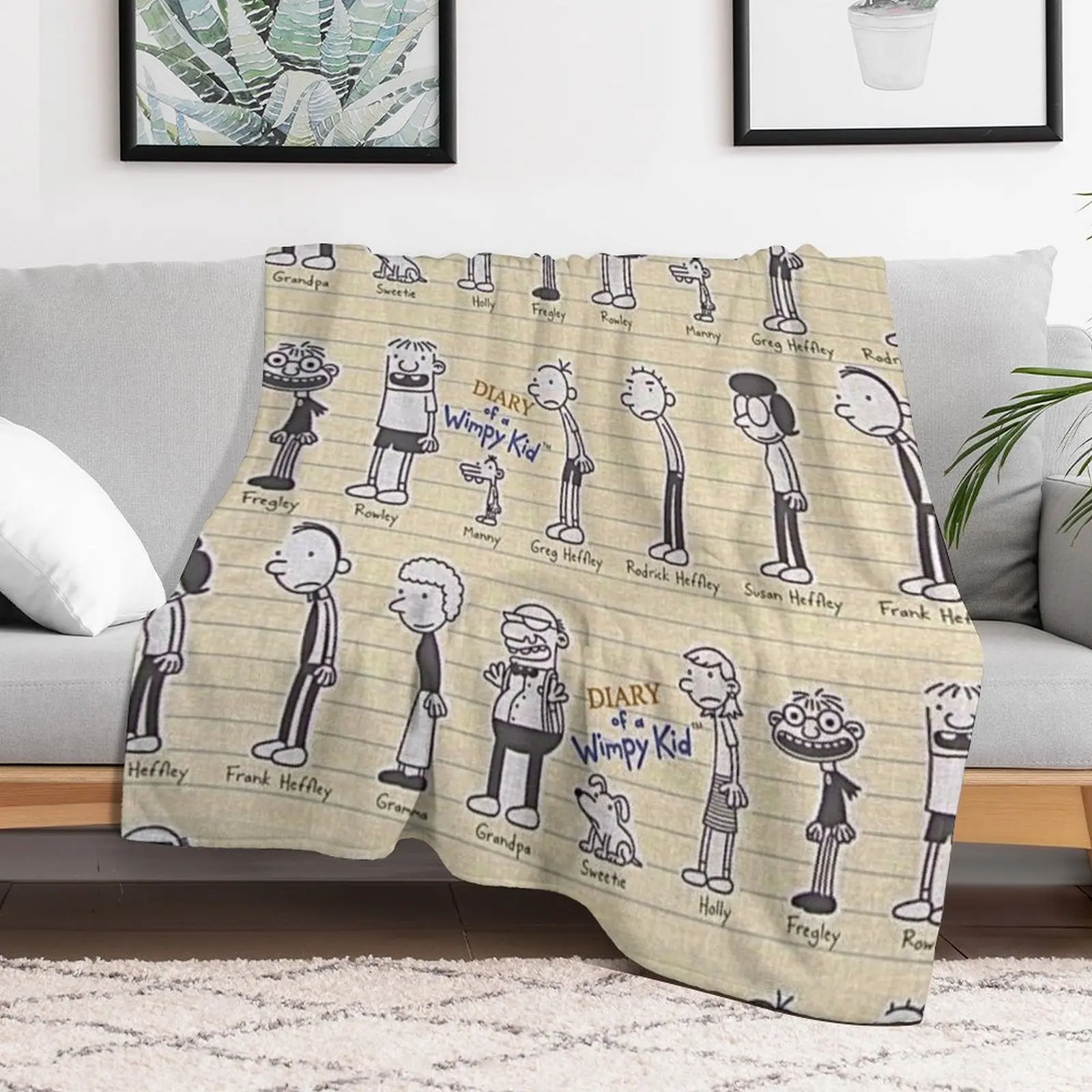 Diary of a wimpy kid (cast) Throw Blanket