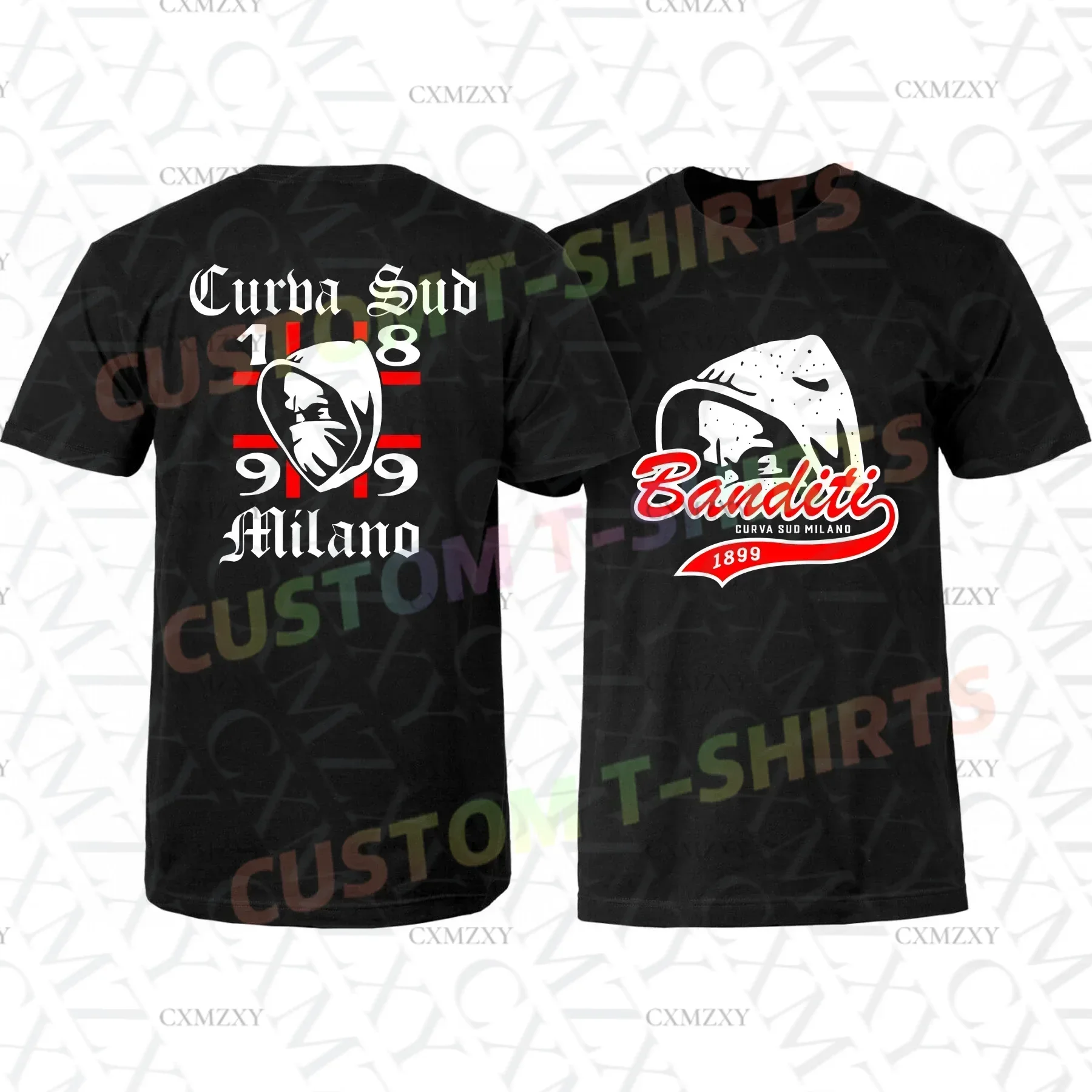

2025 Men T Shirt Casual Curva Sud Milan T-shirt Graphic Summer Short Sleeves 100% Cotton S-3XL