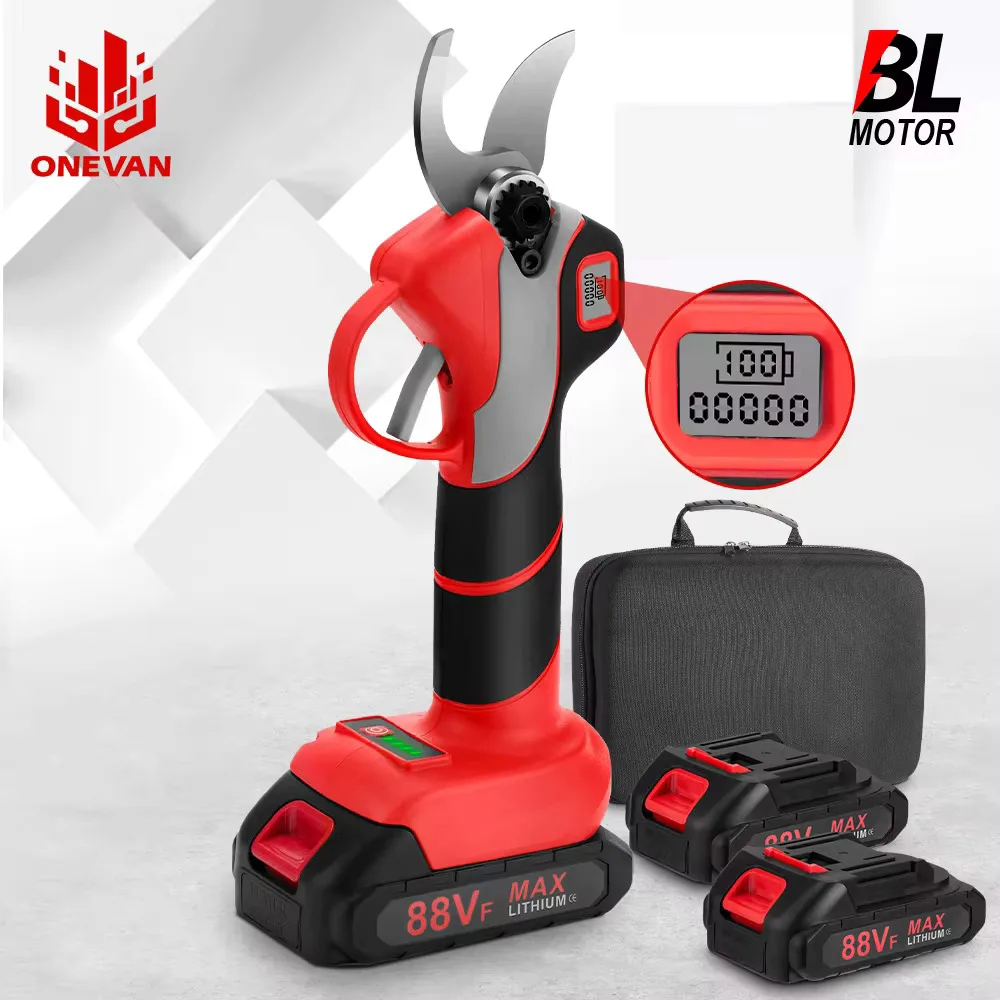 ONEVAN 1000W 30MM Brushless Elettrico Potatura Cesoie 4 Ingranaggi Cordless Rami di Albero Giardino Utensili Elettrici Per Makita 18V Batteria Spille