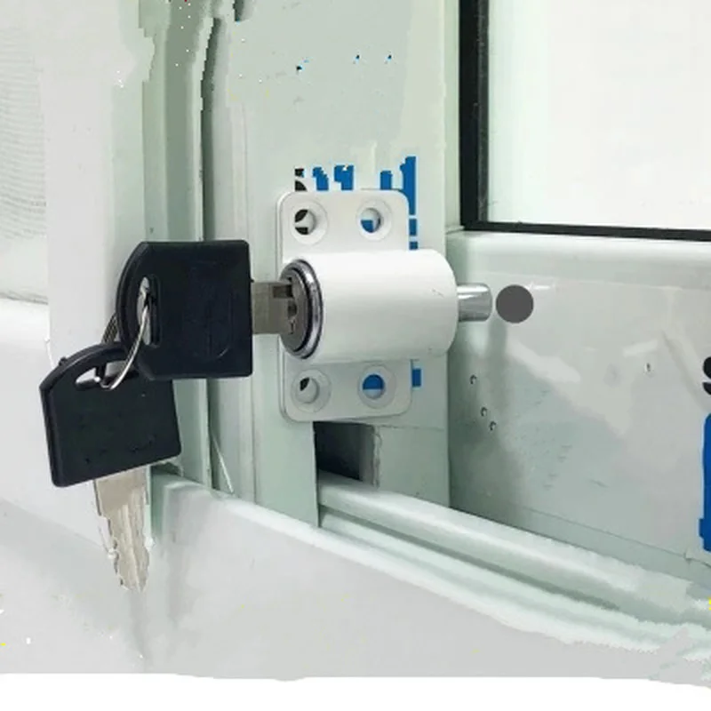 Zinc Alloy Sliding Window Lock Key Push Child Safety Protection Lock Anti-theft Door Window Security Lock Tool Chest Mini Lock