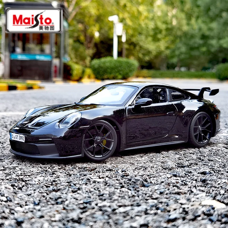 

Maisto 1:18 2022 Porsche 911 GT3 RS, модель гоночного автомобиля из сплава, литой под давлением металлический спортивный автомобиль, модель автомобиля, имитация детской игрушки в подарок