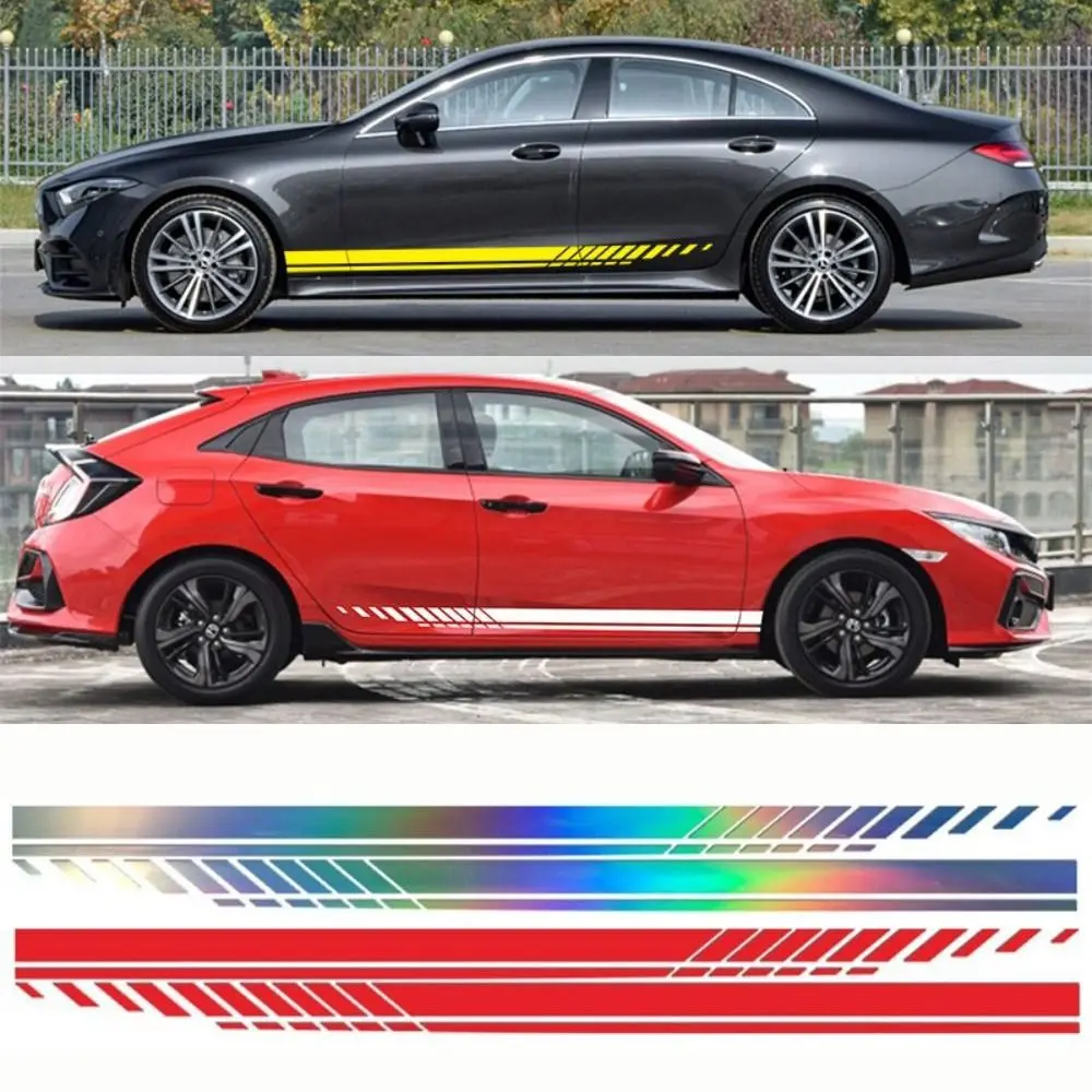 2Pcs PVC Car Body Side Decal Universal Multi-color Car Side Stickers Cool High Temperature Resistance - Image 4