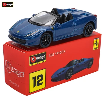Bburago1:64 Ferrari serie 458 SPIDER Modello Piccola Collezione Modello di Auto in Lega Giocattolo Regalo Decorazione Scena Classico e Squisito
