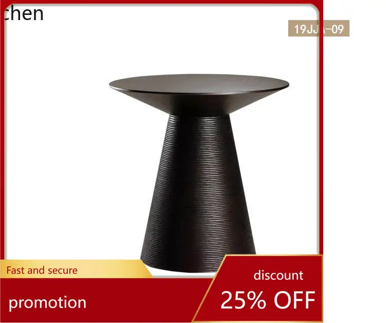 ZML طاولة القهوة الصغيرة ما بعد الحداثة الحد الأدنى مبيعات الفنادق مكتب اللوبي الاستقبال طاولة زاوية الفولاذ المقاوم للصدأ طاولة جانبية مستديرة #1