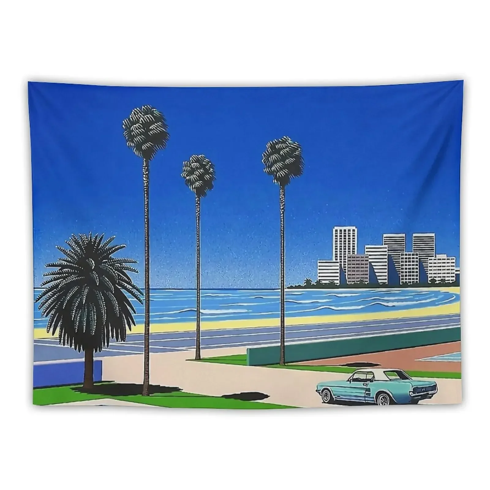 Hiroshi Nagai Vaporwave Tapestry Home Decor Aesthetic Room Decoration Aesthetic Hanging Wall Decorative Paintings Tapestry