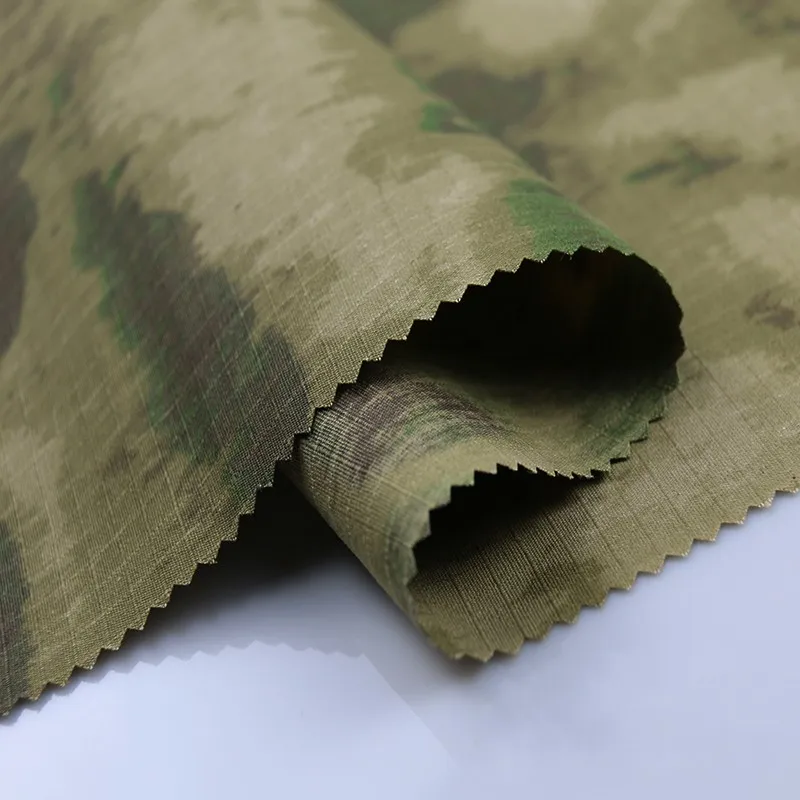 A-TACS FG Ruin Camouflage Fabric TC Plaid Polyster Cotton Cloth Breathable Wear-resistant DIY