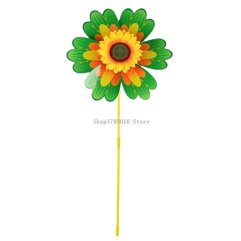 

Wind Spinners Double Layer Windmill Balcony Lawn Decor Large Pinwheel Rotate Wind Toy Camping Decoration 10pcs