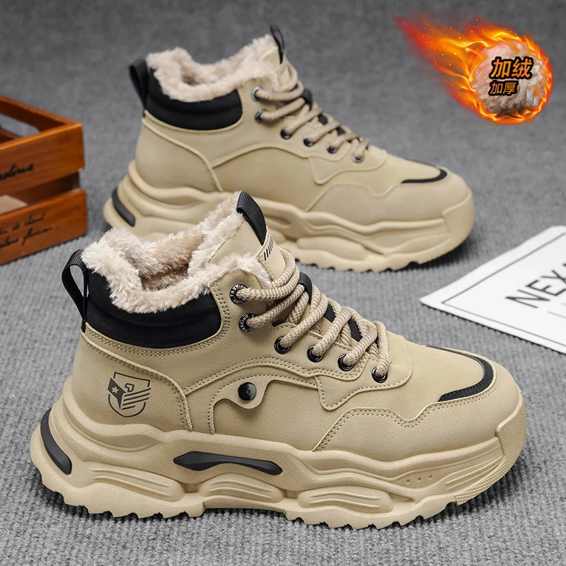 

Men's Winter Boots Thermal Waterproof | Non-Slip Snow Shoes | Plush Lined Sneakers | Outdoor Hiking Boots for Men