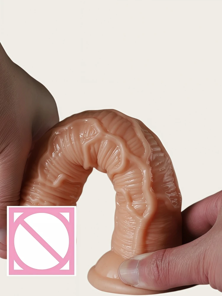 HeartCaptor Realistic Veined Silicone Dildo with Strong Suction Cup, 4 Sizes, Waterproof Adult Toy - Details 7