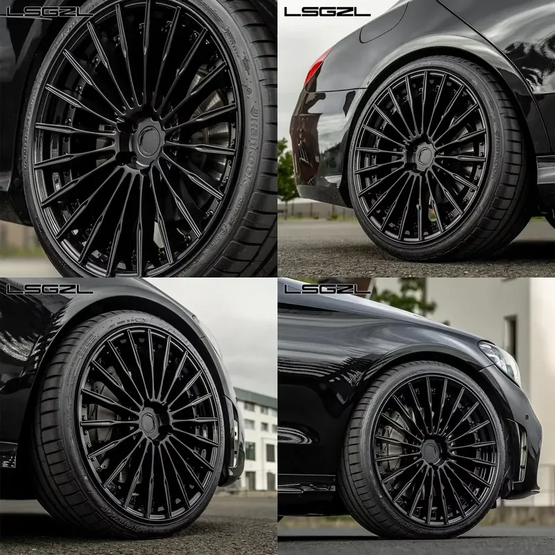i LSGZL Custom Aluminum 2 Piece Alloy Forged Wheel 18 19 20 21 22 23 24 26 Inch Concave Black Rim for Corvette C7 C8