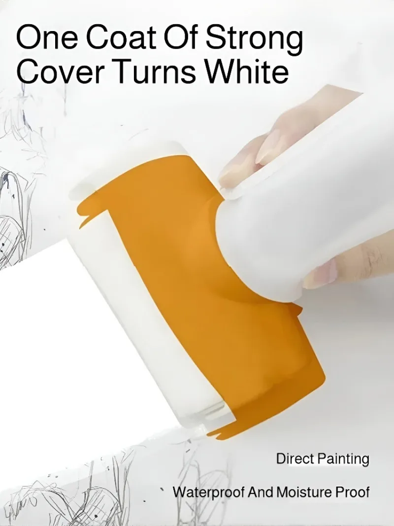 Rolo doméstico branco à base de água, pintura limpa forte para reparo de parede, rolo de látex à base de água para sala de estar e cozinha