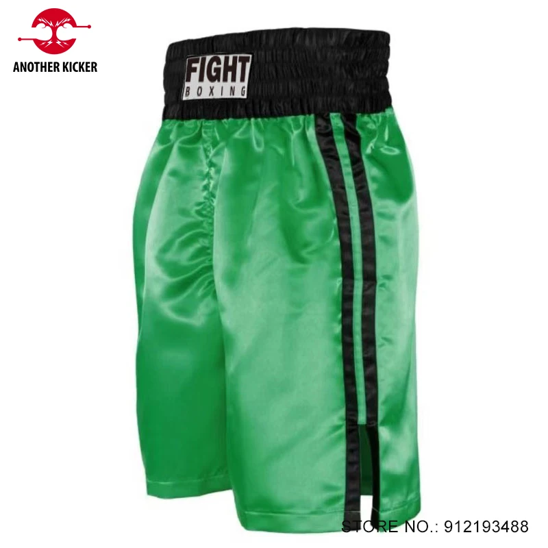 

MMA Shorts for Kids Adults Muay Thai Boxing Shorts Plain Green Martial Arts Clothing for Muay Thai Taekwondo Boxing Training