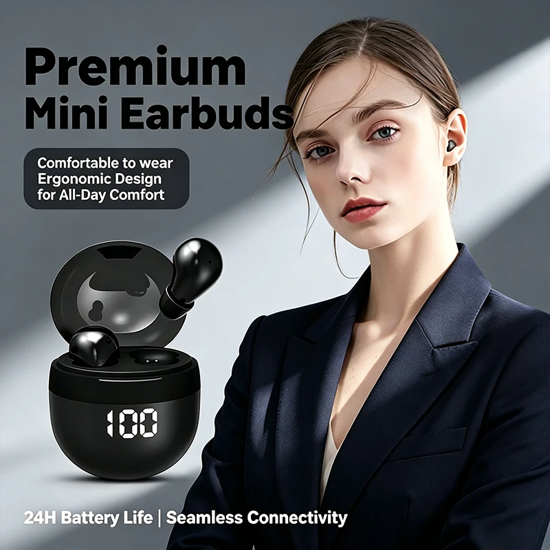 SK18-MINI Invisible Headphones Wireless Bluetooth 5.4 Headph