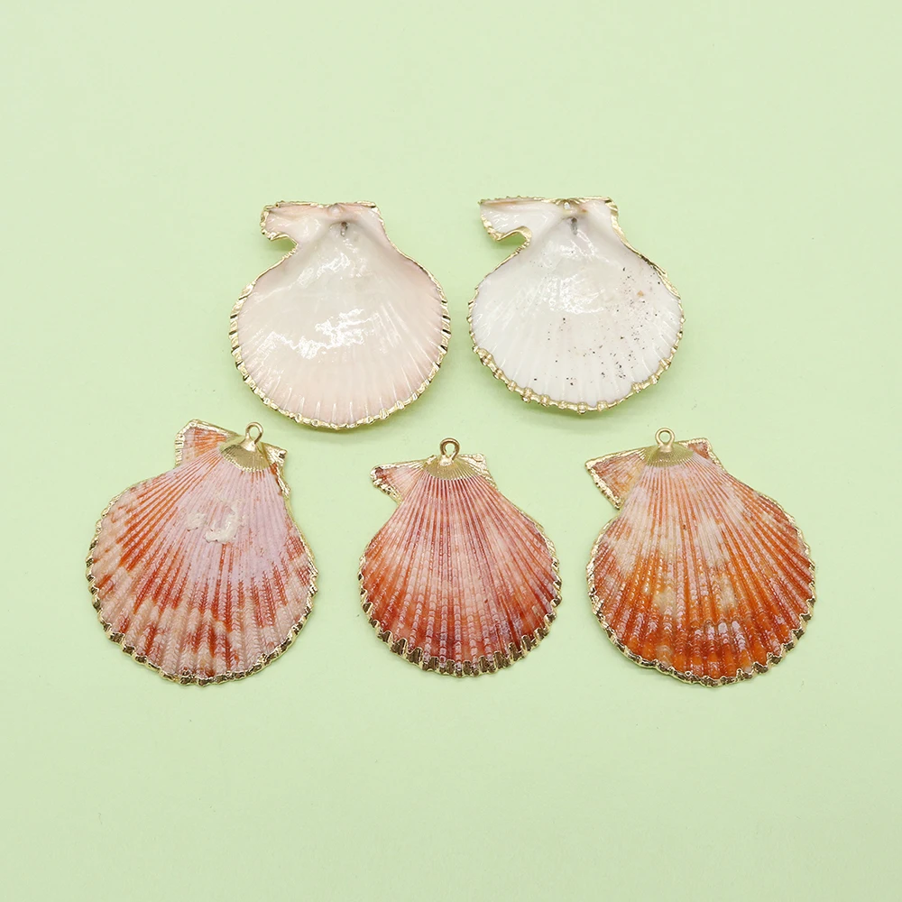 Bohemian Natural Sea Shell Scallop Pendants Charms for Jewelry Making DIY Necklace Anklets Fashion Jewelry Accessories Supplier