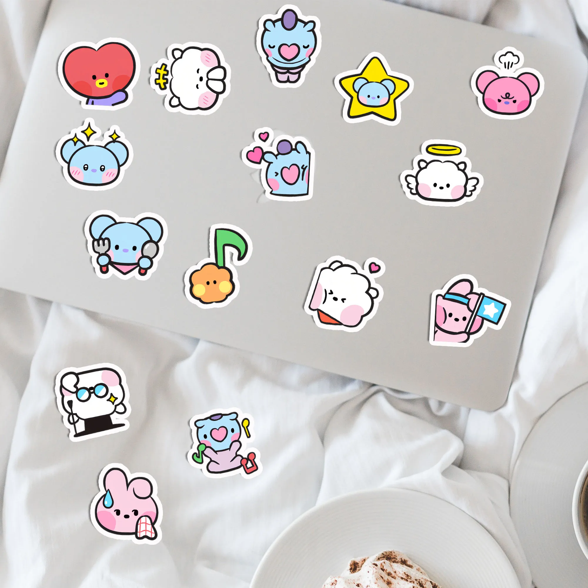 BT21 Sticker cartoon creative emoticon pack for DIY decoration of phone cases, books, water cups - view 5