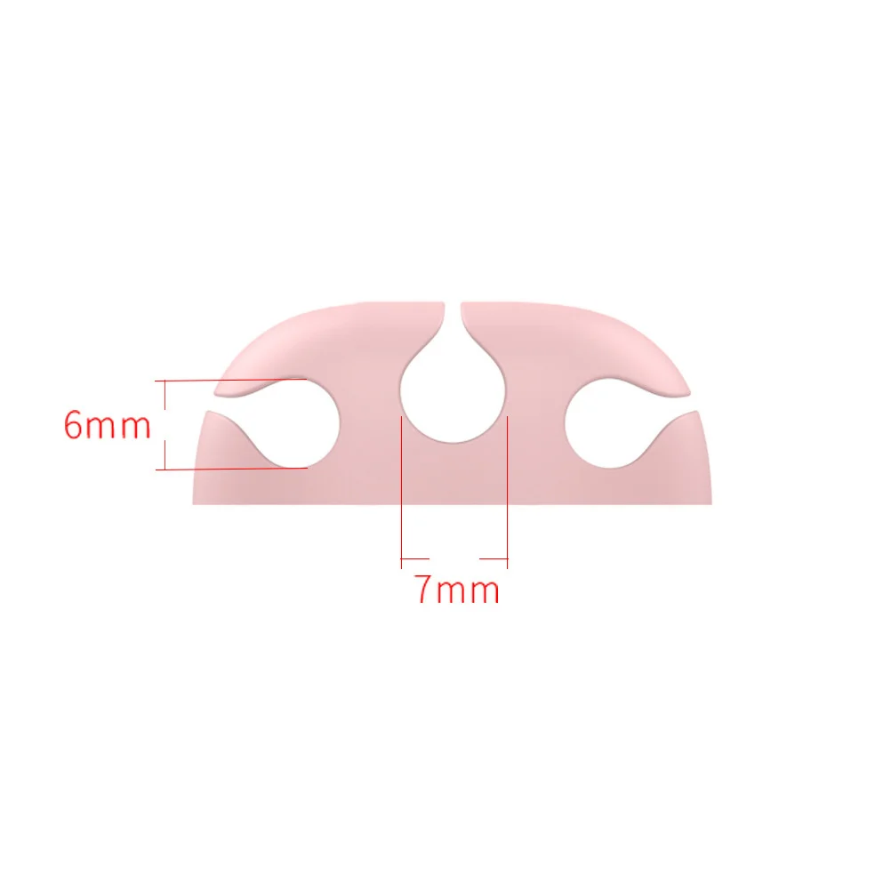 6 قطعة منظم كابلات حارس الحبل سيليكون حامل كابل ذاتي اللصق تصميم مدمج لسطح المكتب إدارة الأسلاك مقاطع سلك الطاقة #1