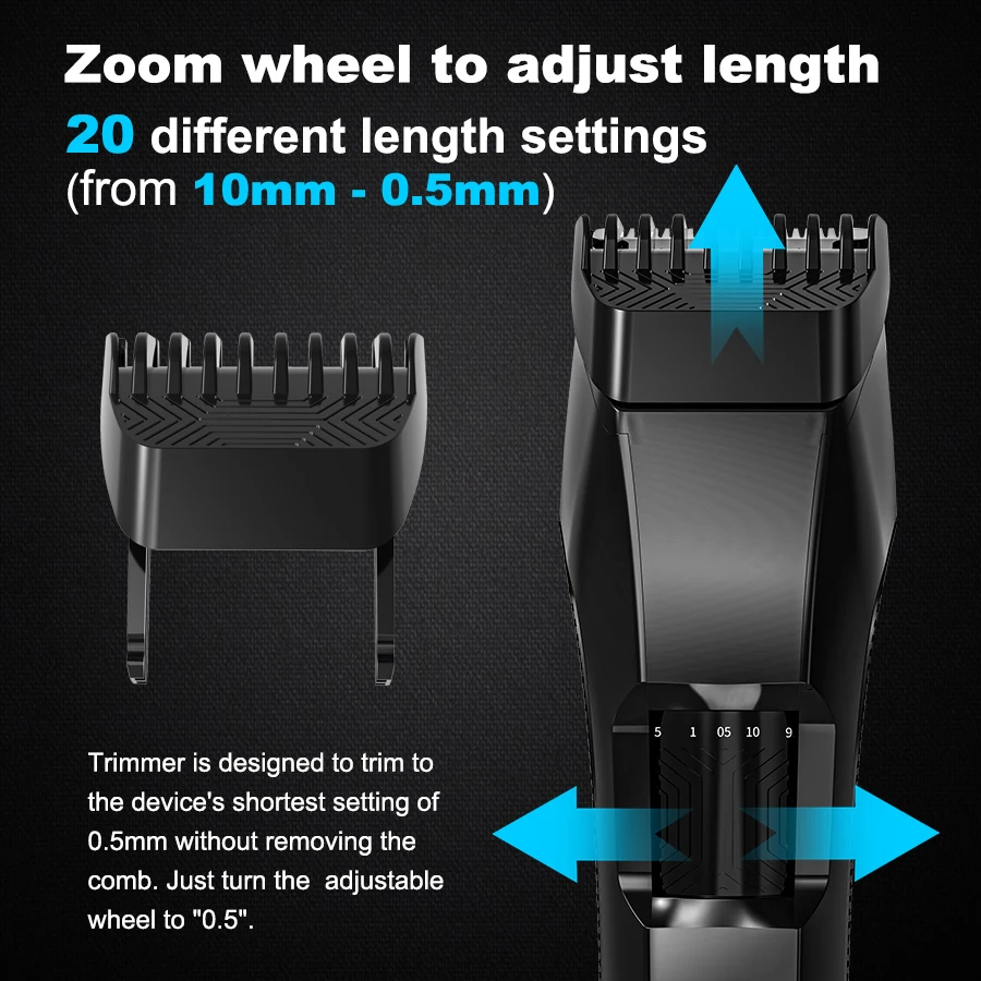 The Beard Men's Beard Trimmer - 20 Length Adjustable Cordless Clipper for Facial & Body Manscaping image 5