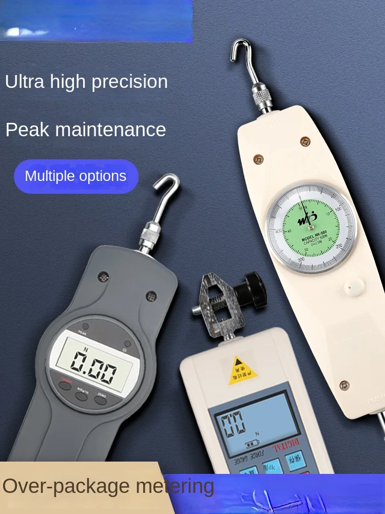 Tension Meter Tester Digital Display Push-Pull Force Gauge Pointer Spring Dynamometer Pressure Tension Machine Testing Machine