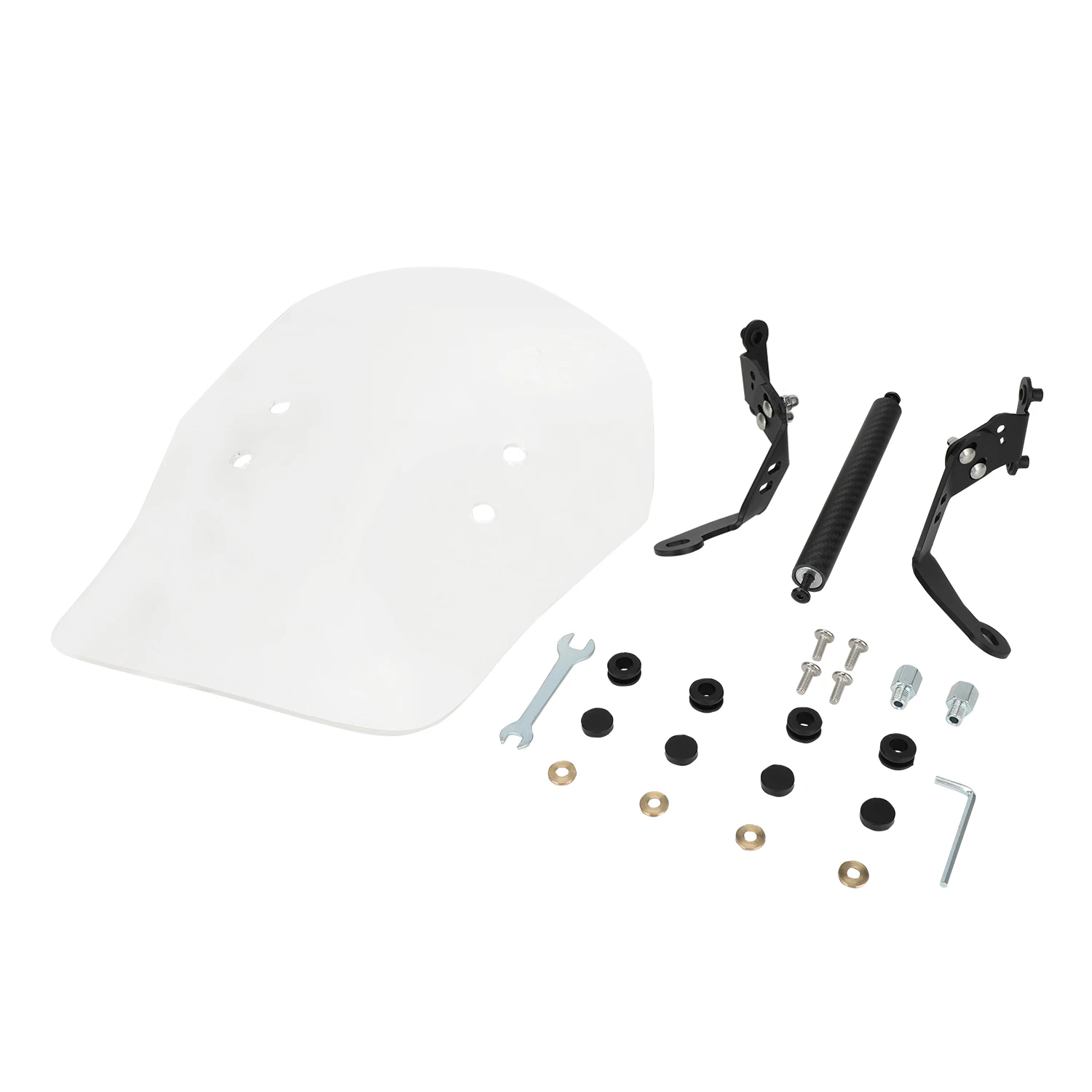 

Motorcycle modification accessories Thickened aluminum alloy bracket + front windshield