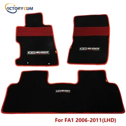 Perfect Fit Floor Mats for Honda Civic FA1 2006-2011 8th Generation 3-Piece Sports Version Velour Set Anti-Slip Full Coverage LH