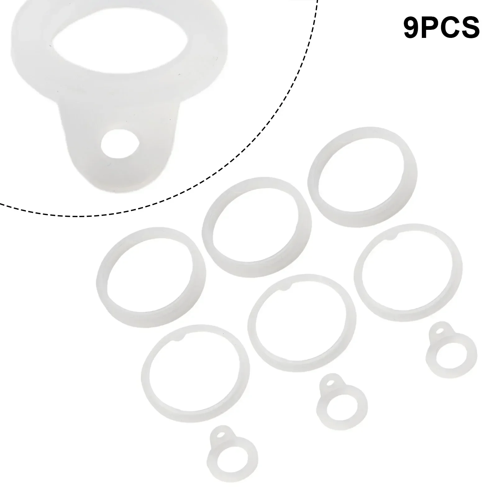 Junta de sellado de silicona de 9 piezas, accesorios para Thermoflask-40oz, anillo de sellado de silicona de grado alimenticio, piezas de taza de botella de agua