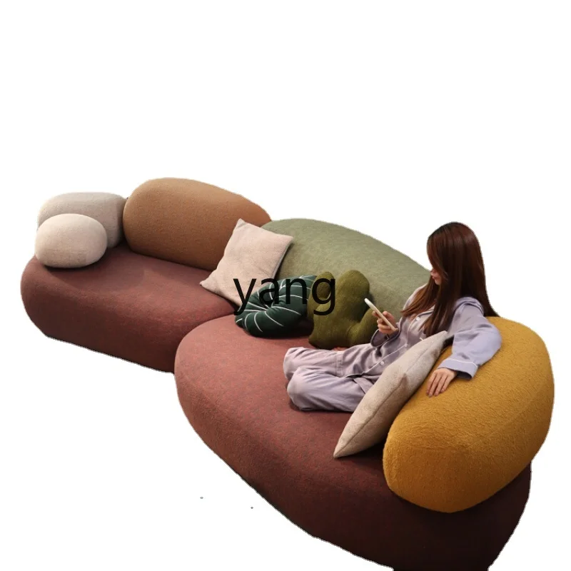 

Yhl Fabric Creative Pebble Module Combination Stone Sofa Designer