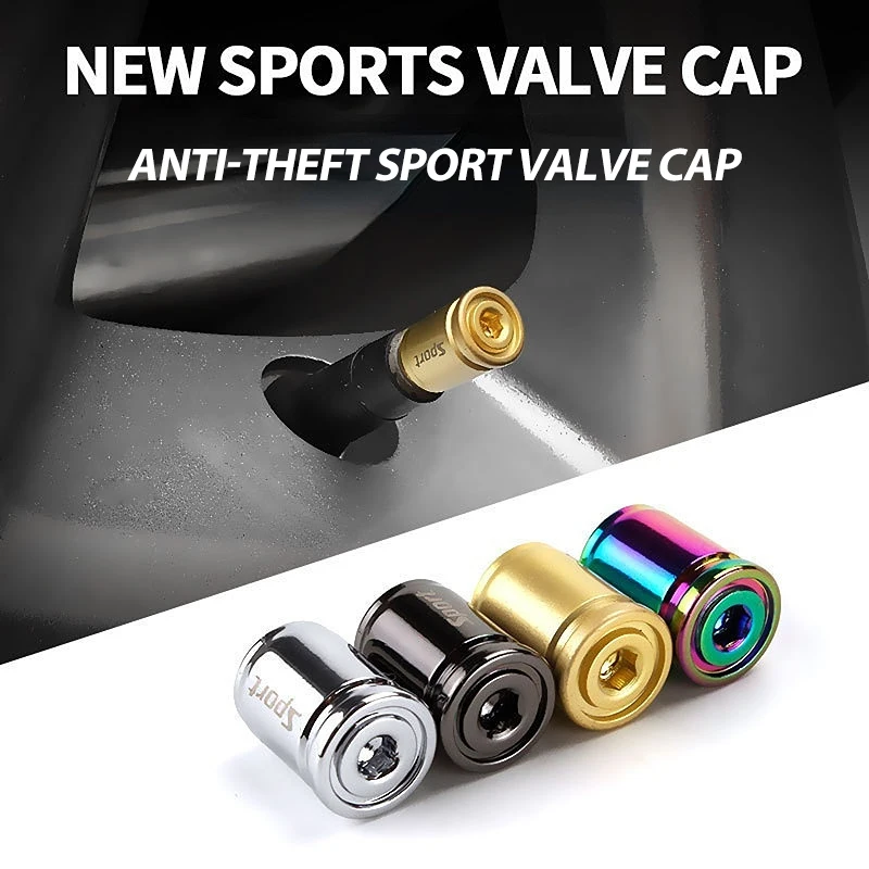 

Car New Anti-theft Valve Tire Cap Universal Anti-theft Tire Valve Cap Sport Modified Car Anti-theft Decoration