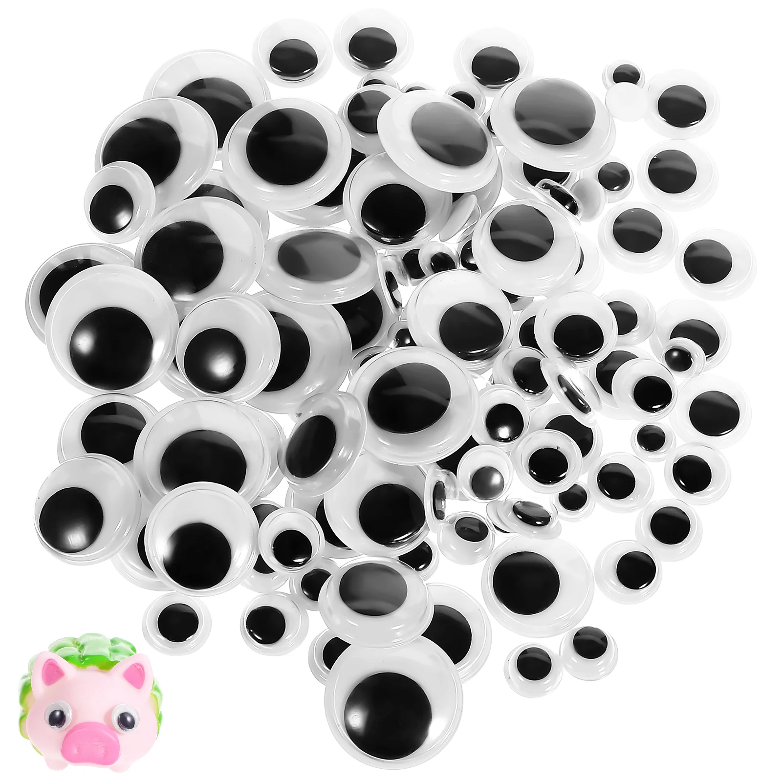 120 Pcs Glow-in-the-dark Eyes for DIY Small Googly Eyeballs Safety Heart-shaped Large Plastic Crafts