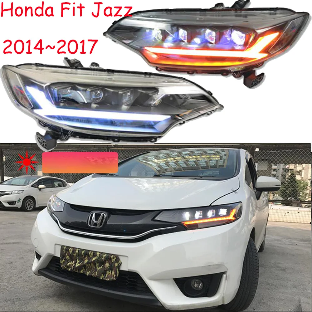 Bumper lamp for Car Headlights 2014 2015 2016 2017 head light For Honda Fit Jazz Headlamp GK5 DRL HI LO beam car accessories