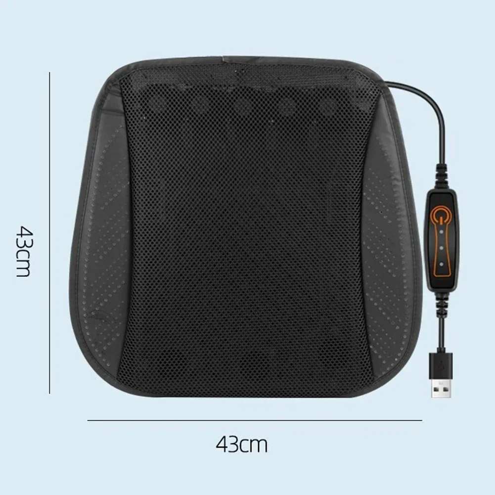 Car Summer Cooling Seat Cushion With USB 8Fan 3Levels Adjustable Cooling Cushion Replacement Car Part