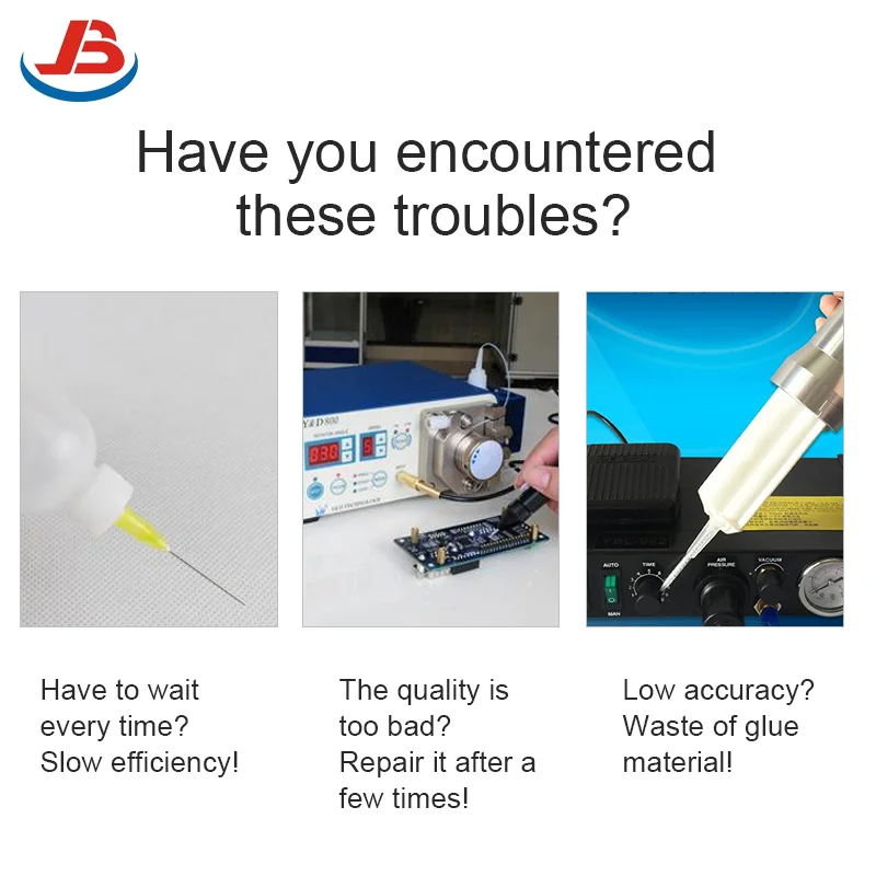JB 983A Dispenser di colla semiautomatico Professionale Preciso Pasta digitale Strumento di controllo del liquido Piede/Doppia configurazione manuale