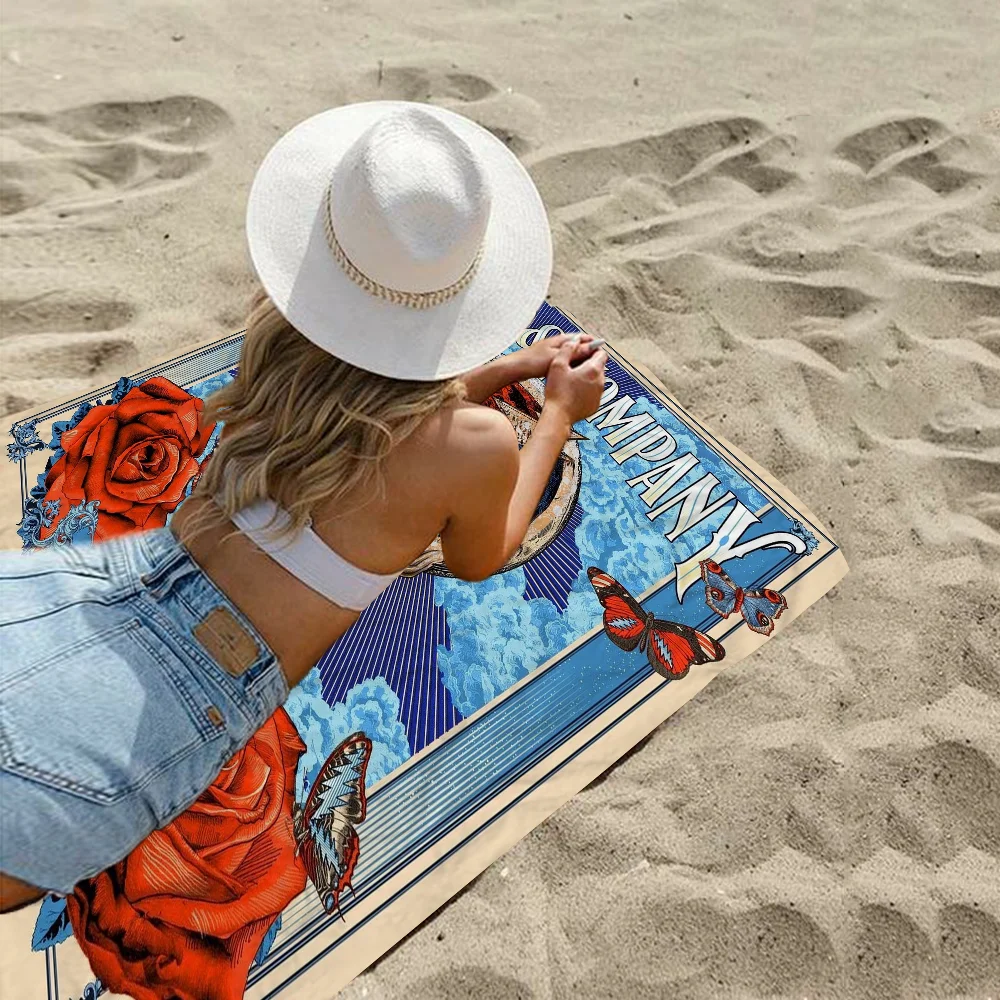 The Grateful Dead Bath Towel Microfiber Soft Water Absorbing Breathable For Girl Kids Decorative Cartoon Beach Towel