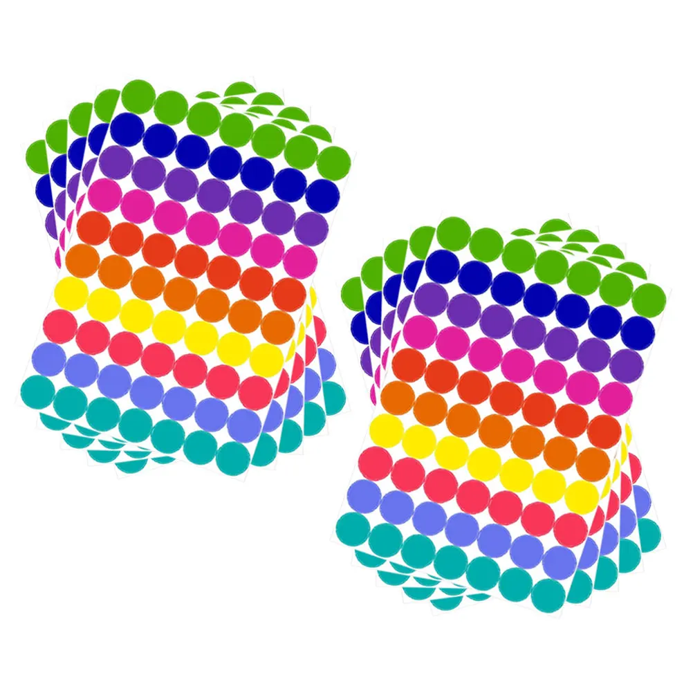 

Colorful Dot Stickers 10 Sheets Round Labels for Envelopes Gifts Notebooks Packaging Paper Bags Adhesive Coding Tags