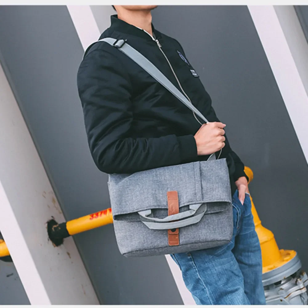 Men's Retro Messenger Bag Waterproof Shoulder Pack Male Handbag Travel Mobile Phone Tablet PC Casual Storage Multi Pocket Packet