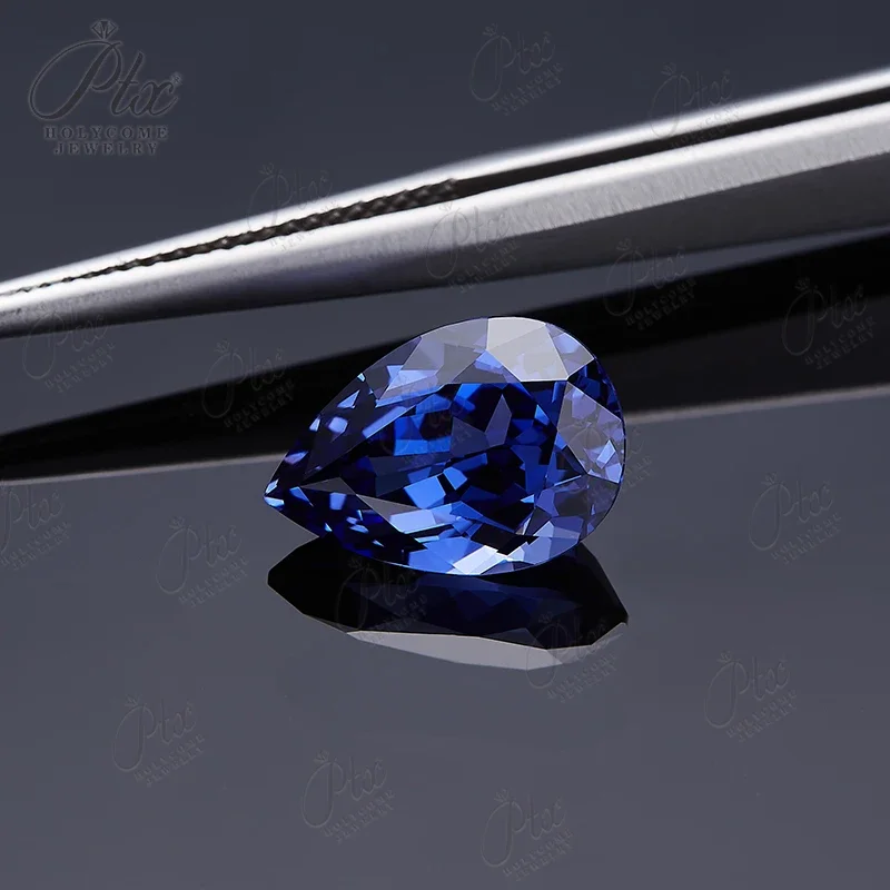 

Pear Shape Lab Grown Sapphire Royal Blue Color Lab Grown Sapphire Gems Charms Selectable AGL Certificate for Diy Jewelry Design