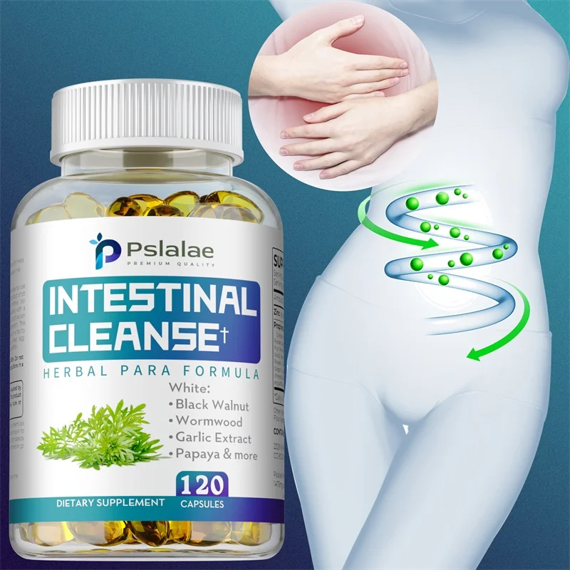 

Intestinal Cleanse Capsules - Rich in Wormwood, Black Walnut & Wormwood, Digestive Health, Intestinal Cleansing & Detoxification