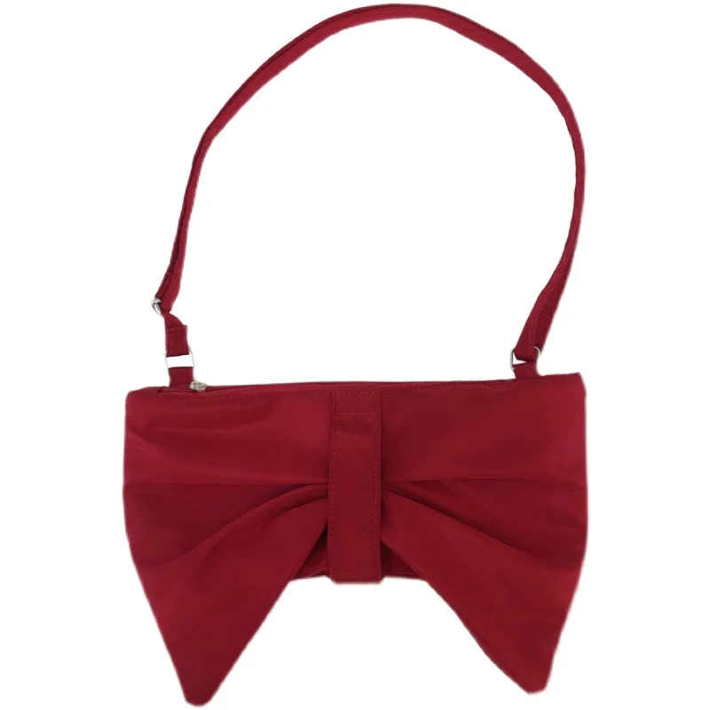 

Original Cute Knot Tote Bag Large Capaci Canvas oulder Bag Women's Bag Casual Nylon Fabric Zipper Closure Soft