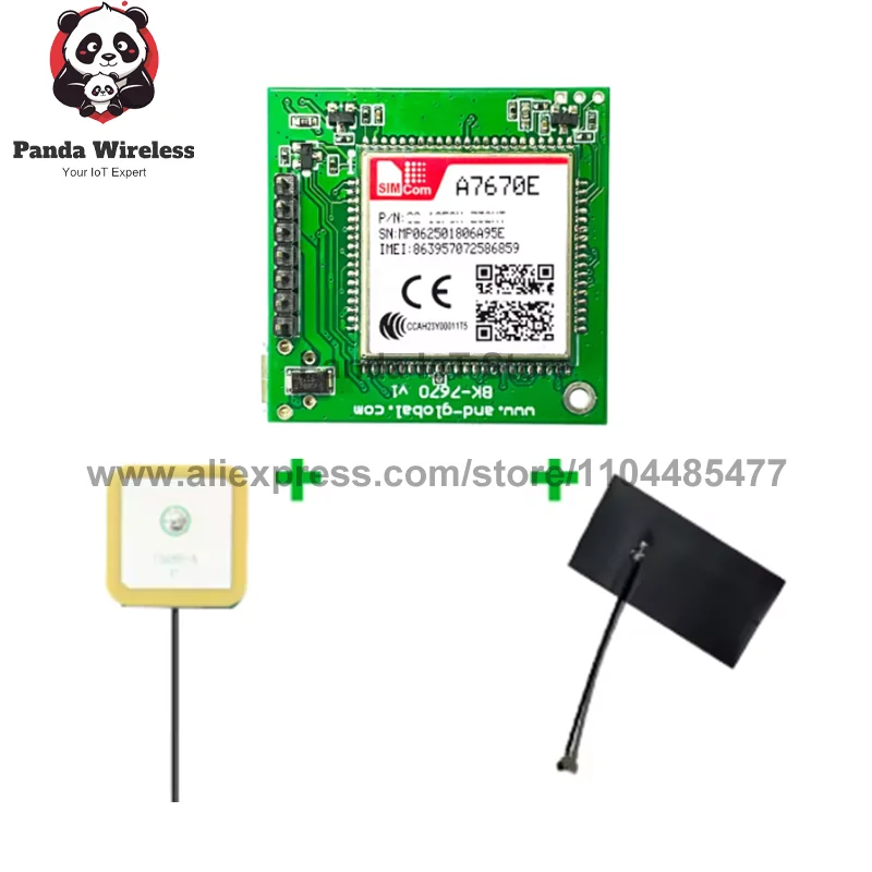 SIMcom A7670E/A7670G/A7670NA com LNGV ou MNGV sufijo placa central LTE CAT1 + 4G + 2G + GNSS + placa central de voz com antena GPS FPC